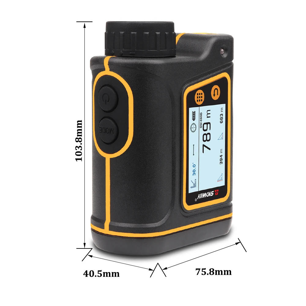SNDWAY Telescope Range Finder Laser Distance Meter Hunting Golf Rangefinder Digital Monocular Distance Measure LCD Display Ruler