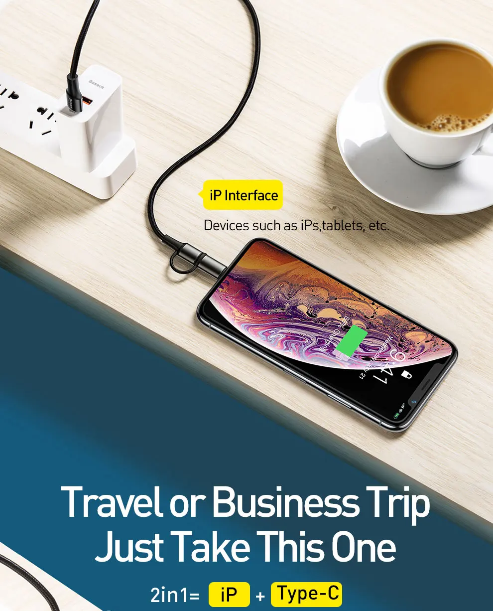 Baseus 2 в 1 для usb c к Lightning зарядный кабель pd для iphone apple macbook быстрое зарядное устройство usb type c к usb type c кабель