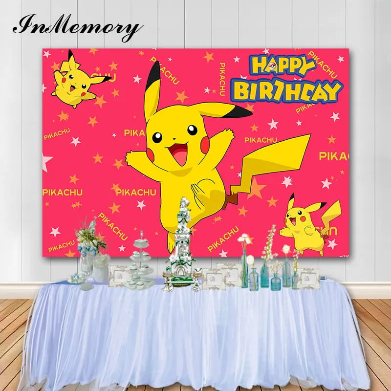 

InMemory 220x150cm Vinyl Anime Elf Photography Backdrop For Children Happy 1st Birthday Backgrounds For Photo Studio Customized