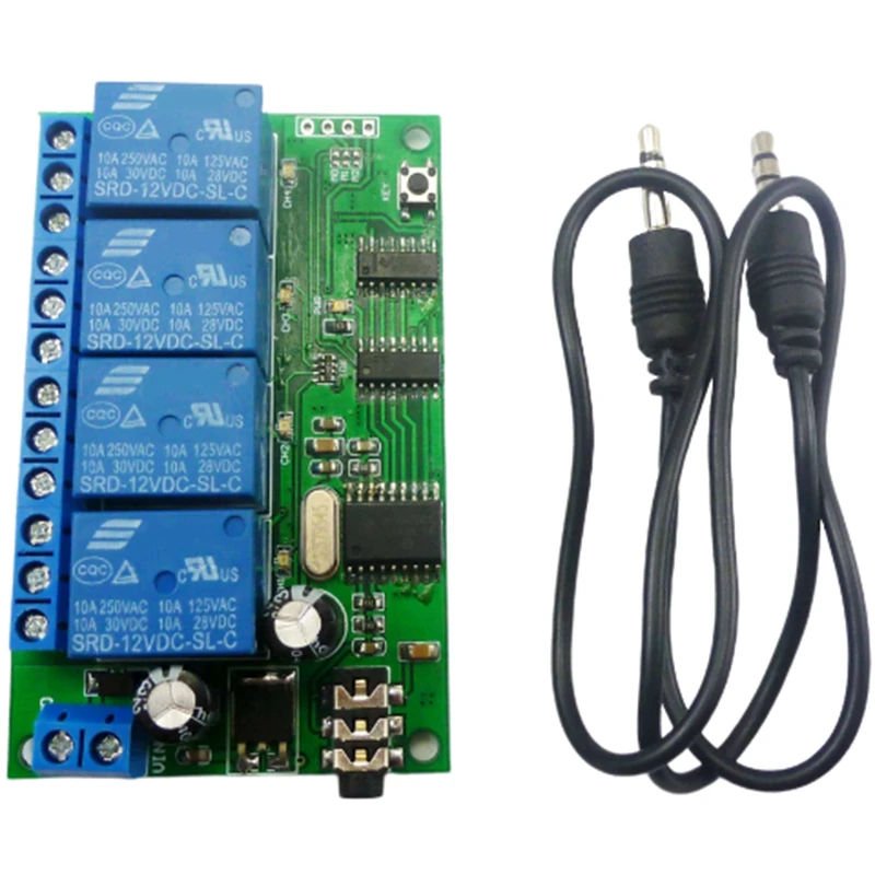 

AD22B04 4 CH DTMF MT8870 Audio Decoder Smart Home Relay Controller Voice Phone