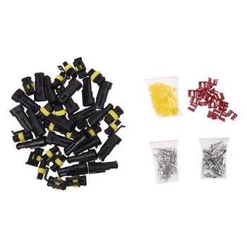 

20 Set 2 Pin Plug Car Waterproof Connector Tabs 1.5 mm