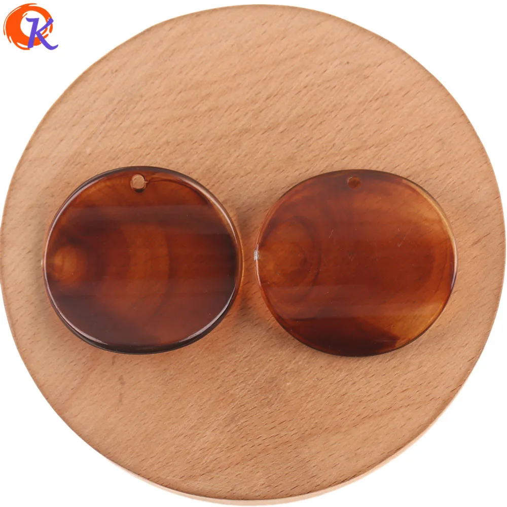 Amber Сердечный дизайн 39x36 мм 100 шт изогнутые бусины круглой формы с мраморным эффектом/ювелирные изделия ручной работы серьги DIY/серьги аксессуары Запчасти - Цвет: Amber