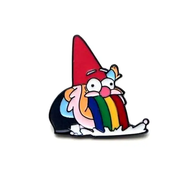 かわいい虹色髭祖父ブローチ漫画のキャラクタークリスマスおじいちゃんデニムバックパックドレスアニメバッジギフト Brooches Aliexpress