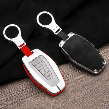 

Fur Leather Zinc alloy Car Key Case Cover Shell For Geely Atlas Boyue NL3 EX7 Emgrand X7 EmgrarandX7 SUV GT GC9 borui Accessorie