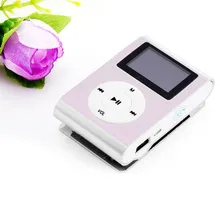 Mp3-плеер мини USB MP3-плеер с зажимом ЖК-дисплей мини ЖК-экран Поддержка 32 ГБ Micro SD TF карта 8,14 металлический чехол+ кабель для передачи данных+ наушники F815