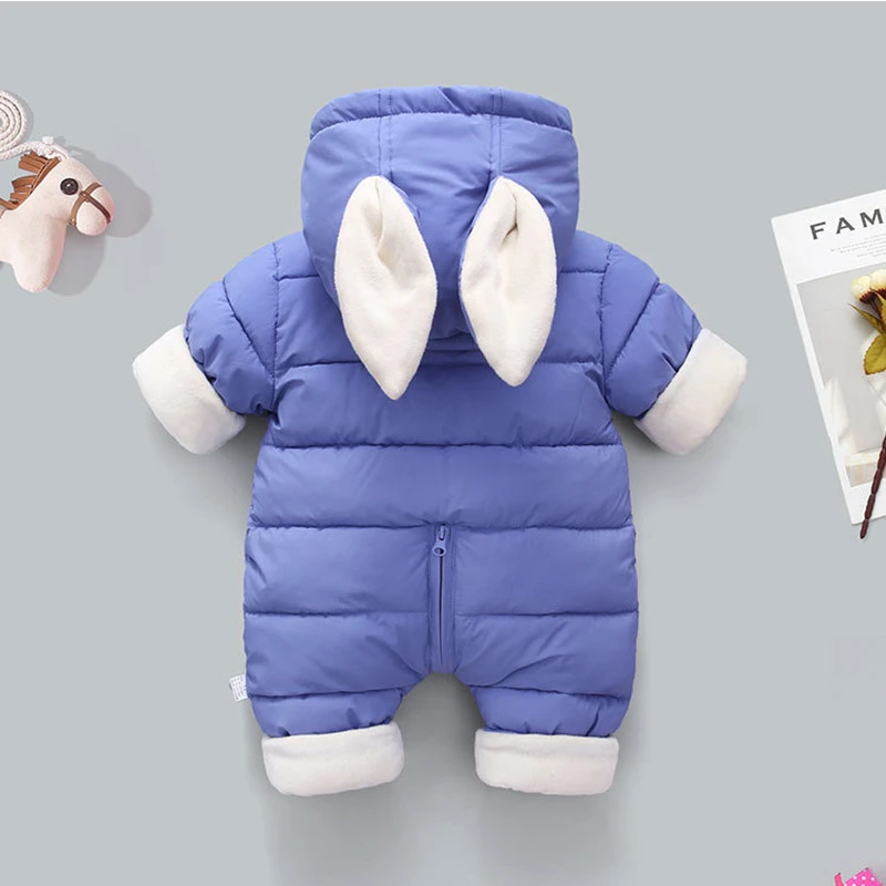 New spring Winter Overall For Children Infant Thickened kids Clothes Hooded mantle Cartoon Baby coat Boys Girls Jumpsuit Romper