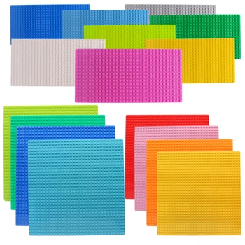 Road Plate Straight Crossroad Curve T-Junction Building Blocks City Parts Bricks Base Plate Baseplate Toys For Children Gift 1