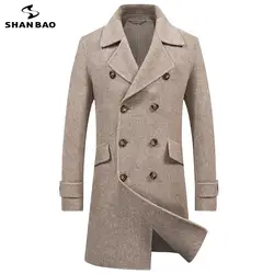 Новинка зимы 2019, пальто Albaka из шерсти и кашемира, роскошное, высокое качество, деловая, повседневная, брендовая одежда, мужское двубортное
