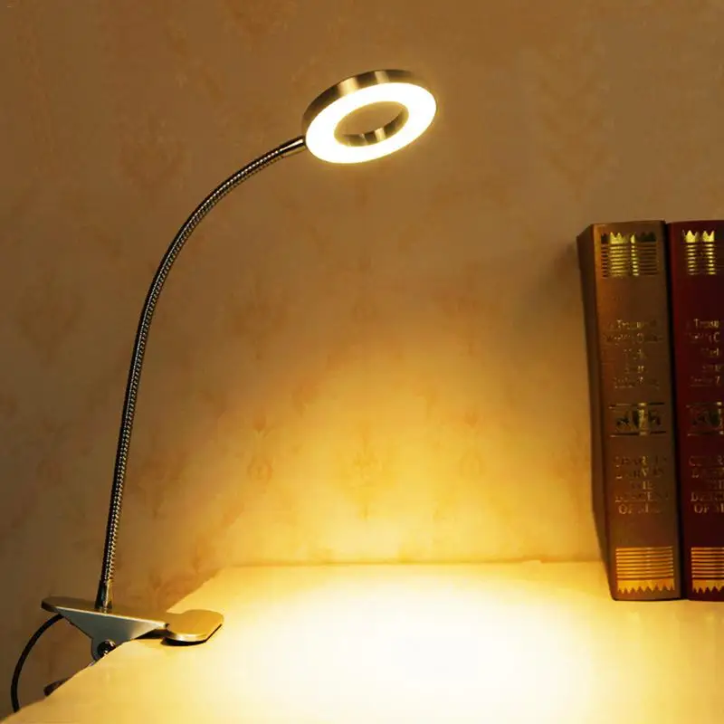  USB Rechargeable Dimming Desk Light Portable Clip Table Lamp Perfect for Night Reading Eyebrow Tatt - 4000064582750