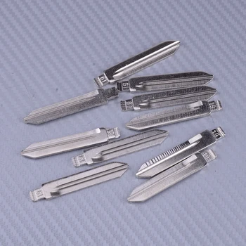 

10pcs Metal Silver Blank Uncut Flip KD Remote Key Blade Type 19# fit for Ford Montego