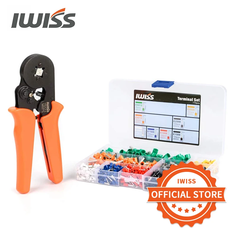 0.25-6.0mm² 175mm Sleeve-Type Terminal Plier Wire End Crimping Tool 24-10 AWG