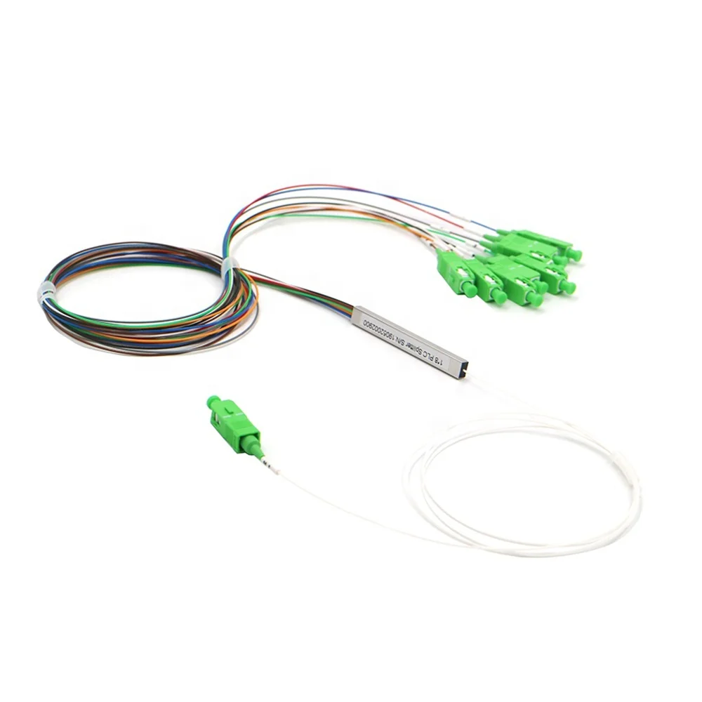 SC/APC 1X8 FTTH волоконно-оптический разветвитель оптический FBT муфта 1X8 SC однорежимный Сталь трубы оптический сплиттер ПЛК
