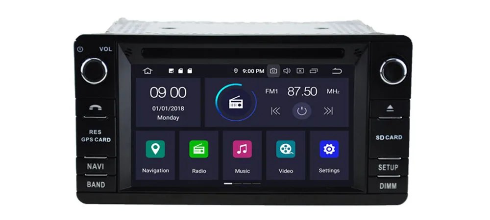 Excellent ZaiXi 7 Android Car Multimedia player 2 Din WIFI GPS Navigation Autoradio For Mitsubishi Lancer 2013~2019 touch screen Bluetooth 0