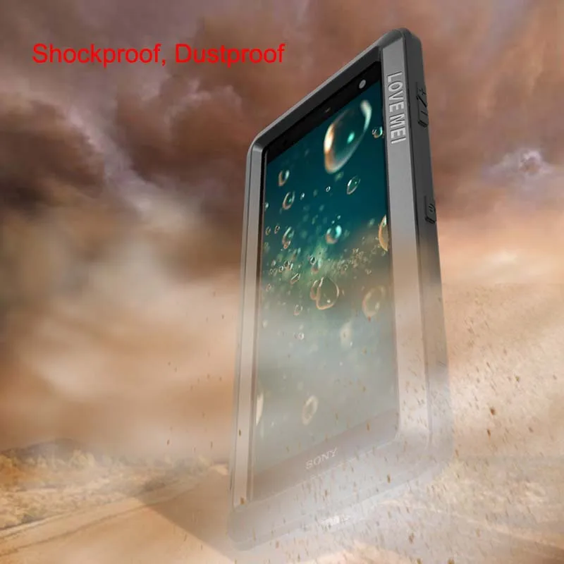 Алюминиевый металлический чехол LOVE MEI для sony Xperia XZ2/XZ2 Compact Armor противоударный защитный водонепроницаемый чехол для sony XZ2 Compact Capa