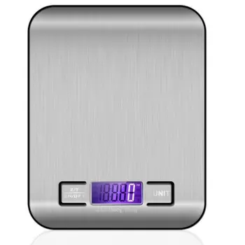 オンライン ステンレス鋼キッチンスケール電子計量5キロ10キロ家庭用キッチンスケール食品ミニグラムスケールジュエリーは