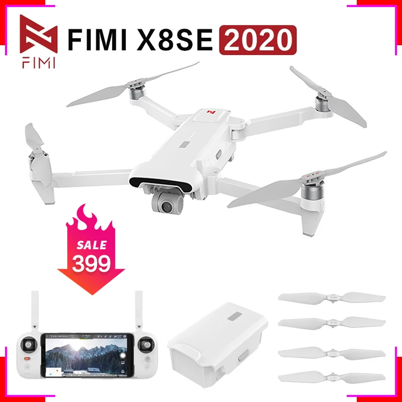 FIMI X8se 2020 3 Axies 4K H.265 HDR 35 минут времени полета 8 км удаленного Управление