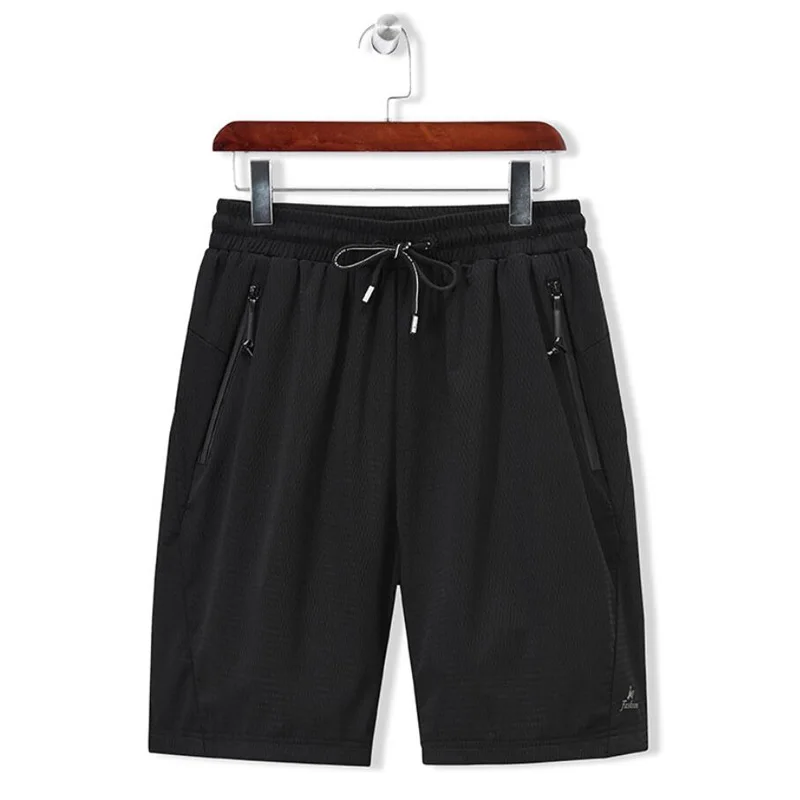 

Large Men's Shorts Mesh Elastic Summer Breeches 6XL 8XL 7xl Big Size Clothing Black Grey Sweat Shorts 140kg Shorts plus size