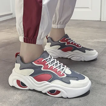 

Fashion Thick Bottom Men's Casual Shoes High Quality Rubber Hard-Wearing Men Sneakers Trend Comfortable Hot Sale Walking Shoes