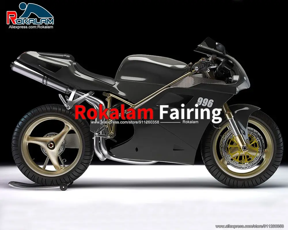 

Для Ducati 996 748 1996 1997 1998 1999 2000 2001 2002 все черные послепродажные мотоциклетные Обтекатели из АБС-пластика (литьё под давлением)