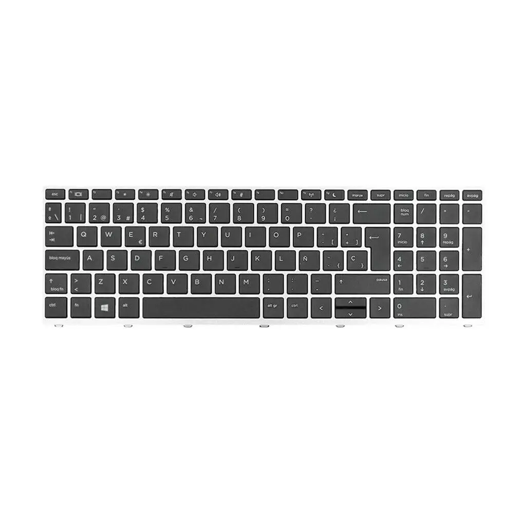 Клавиатура для hp Probook 450 G5 455 G5 470 с серебристой рамкой Spanish SP