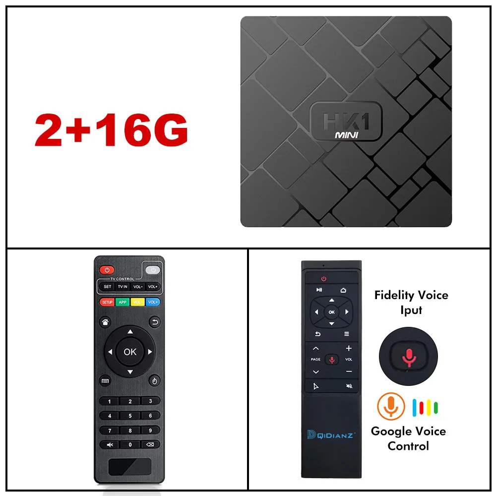9HKMINI-2-16-MT12 HK1 мини ANDROID 8.1 Смарт ТВ Приставка поддерживает Youtube Smart TV Box процессор Rockchip RK3229 Quad-Core 2 ГБ+16 ГБ памяти Медиаплеер Андройд ТВ Приставка - Цвет: 9HKMINI-2-16-MT12