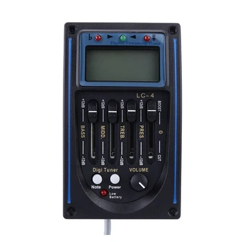 

EQLC-4 4-Band EQ Equalizer System Acoustic Guitar Preamp Piezo Pickup LCD Screen Tuner