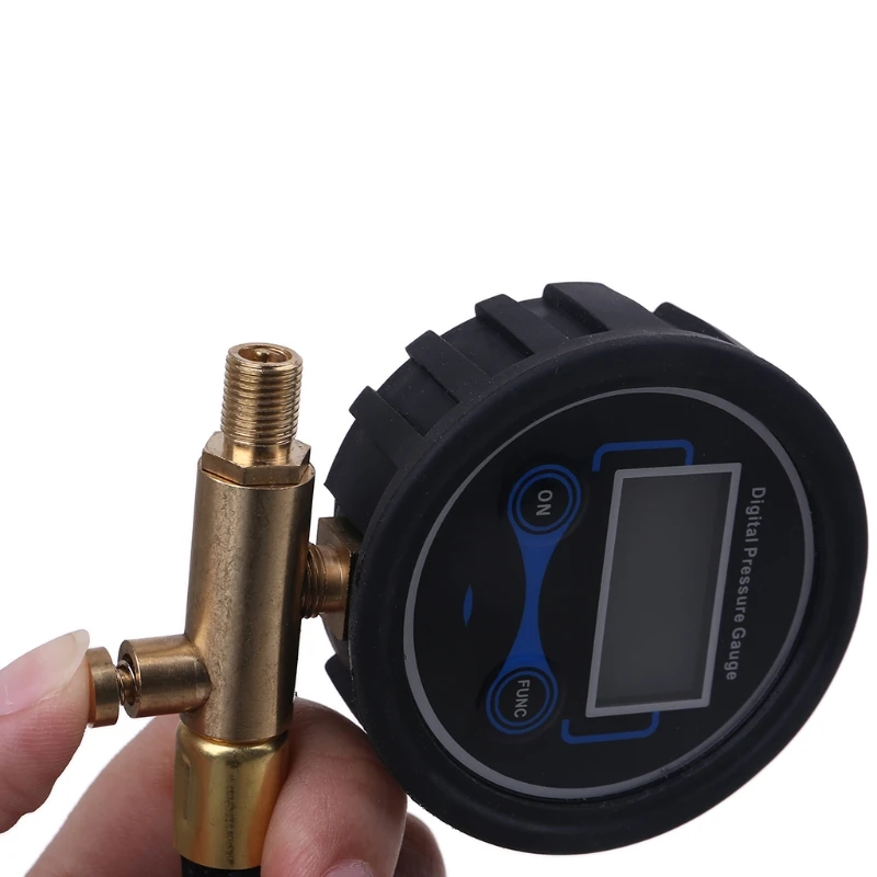 Car Truck Motorcycle Air Compressor Inflating Tube 200PSI with Tire Pressure Gauge