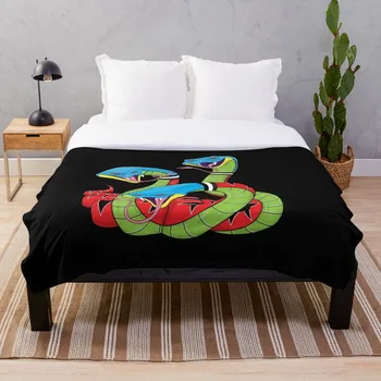 

Cute cartoon rainbow snake character Throw Blanket Soft Sherpa Blanket Bed Sheet Single Knee Blanket Office Nap Blanket