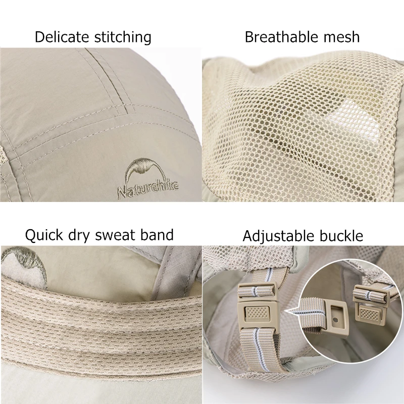 Naturehike Folding Fishing Cap Baseball Cap Outdoor Breathable Camping Hiking Hat Quick Drying Trekking Hat Sun Hat Men Women