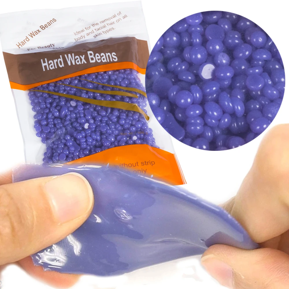 100pcs 100g Hard Hot Film Waxing Beans Bead Pellet Armpit Arm Legs Hair Removal No Strip Depilatory Wax-melt Warmer Machine hot