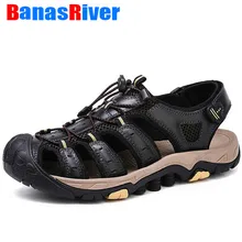 Новинка; мужские мягкие сандалии; удобная летняя обувь из кожи; большие размеры 46; мягкие удобные Прогулочные кроссовки в римском стиле; tenis feminino Zapatos
