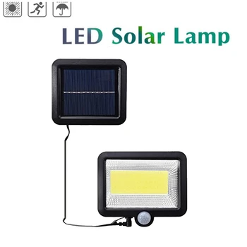 

56/30 Led Solar Powered Lighting Outdoor Garden Yard Path Wall Landscape Lamp Black Lantern LED Light Lamps split mount 5M cable