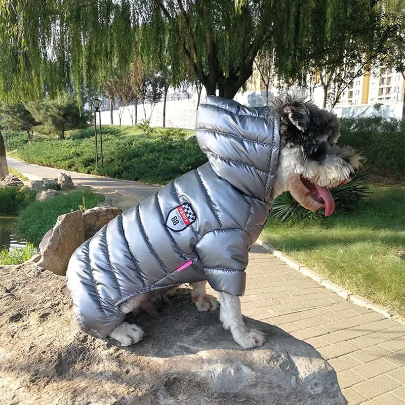 Теплая одежда для собак, зимняя милая куртка для щенков, водонепроницаемые толстовки для собак из искусственной кожи, комбинезоны, водонепроницаемые пальто для французского бульдога, Комбинезоны