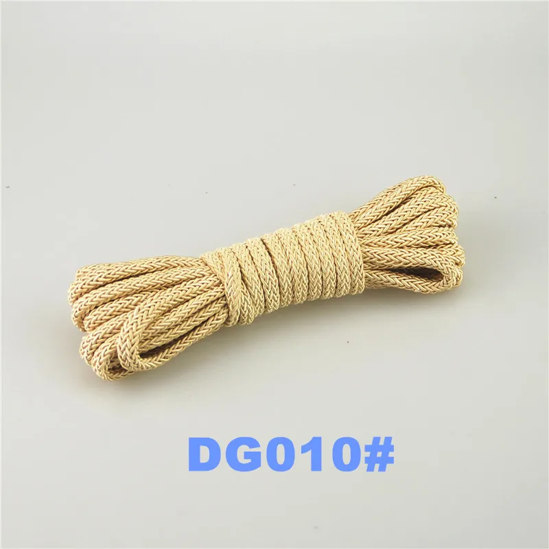 dg010 FASMILEY шнур для изделий ручной работы плоские ювелирные изделия фурнитура плетеная веревка многоцветная 16 витая нить DIY аксессуары струнные Supplys 5 м DS216 - Цвет: dg010