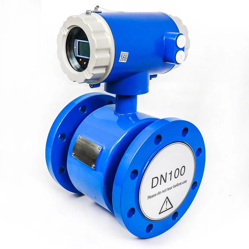 DN40 DN50 DN65 Water Milk Corrosive Liquid 4-20mA Pulse RS485 Output Digital LCD Electromagnetic Flow Meter