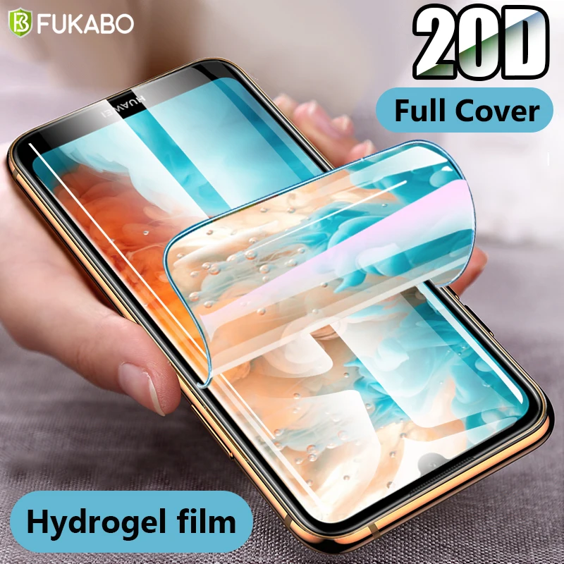 Гидрогелевая пленка 20D для Huawei Y5 Y9 Y6 Y7 Pro Prime 2019 Защита экрана P40 Lite P Smart не стекло |