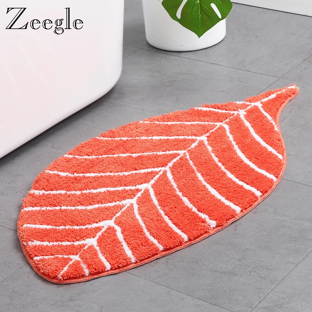 Zeegle напольный коврик с листьями, креативный коврик для входной двери, Противоскользящий коврик для ванной, водопоглощающий коврик для туалета, спальни, детской комнаты