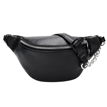 

Portable Multifunctional Zipper Waist Packs PU Leather Purse Outdoor Chest Tote Belt Bags Travel Casual Fabala Waist Bag