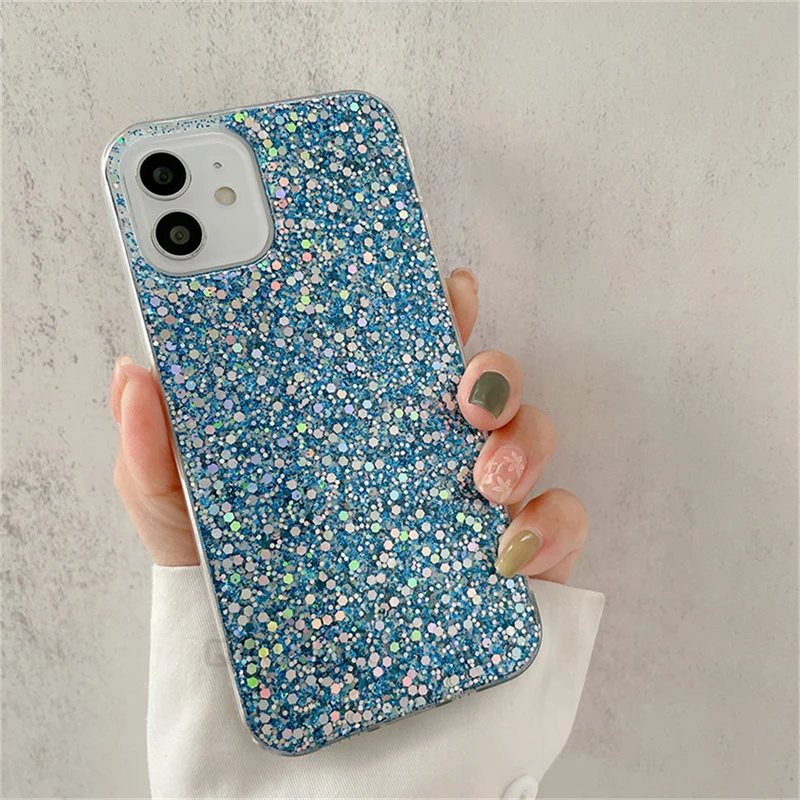 Luxury Glitter Sequin Shining Bling Silicone Soft Phone Case
