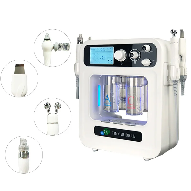 

Portable 4 In 1 Hydra Microdermabrasion BIO Lifting Scrubber Skin Cleaning Aqua Peel Skin Care Oxygen Facial Machine