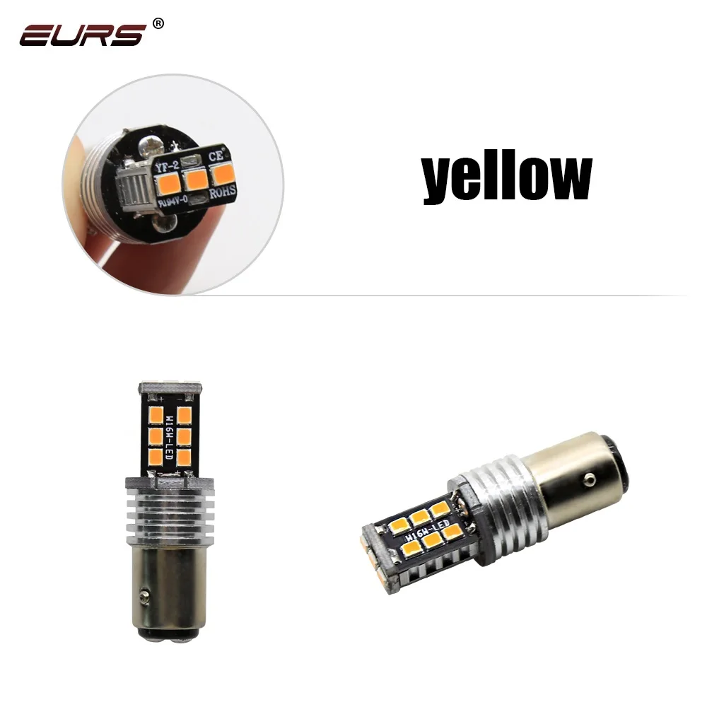 EURS 10 шт. Автомобильный светодиодный 12 В Авто 1157/BAY15D S25 15SMD 2835 Светодиодный красный