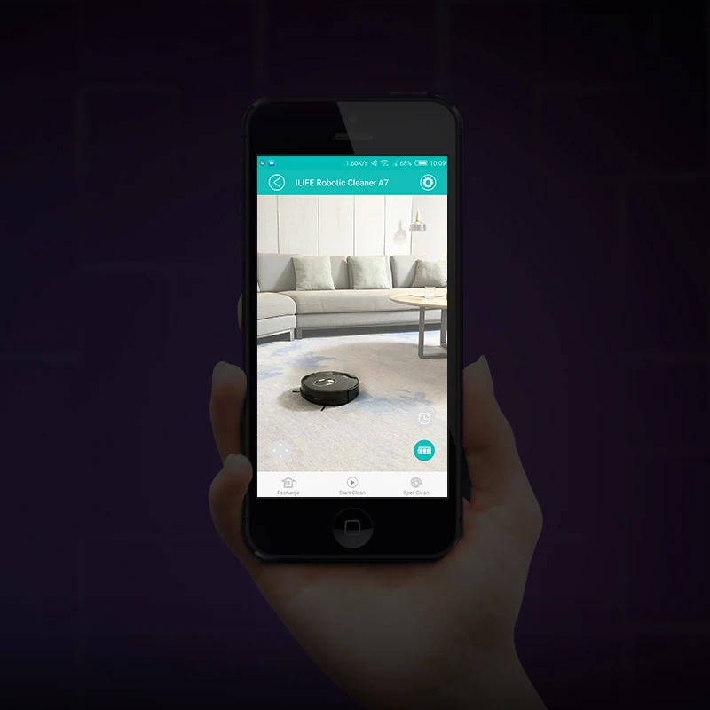 Skup Odkurzacz robot ILIFE A7 sterowanie przez WiFi (150 min za jedno ładowanie, 76mm)