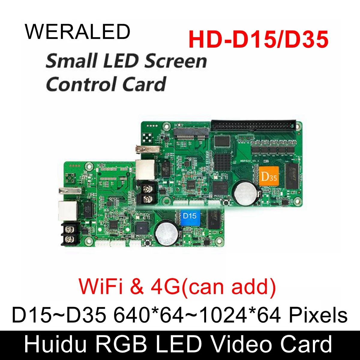 Светодиодный видеоконтроллер Huidu с асинхронизацией Φ & HD D35 полный цвет 1024*64