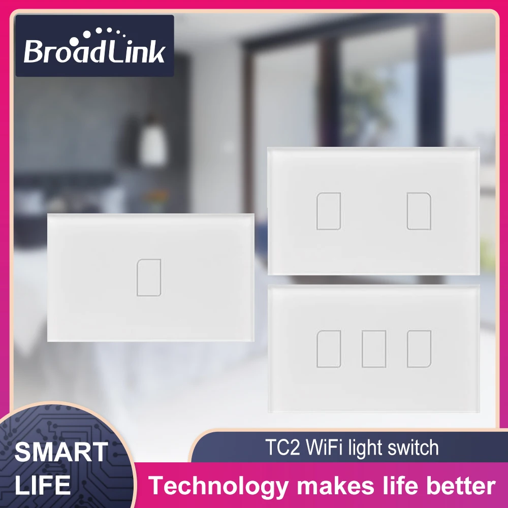Broadlink TC2 WiFi выключатель света Умный дом 110 В 220 Сенсорная панель Переключатель RF