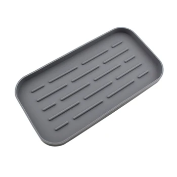 

Silicone Kitchen Drain Mat Drain Tray Tableware Cup Plate Fruit and Vegetable Tray Storage Box Rectangular Tea Tray