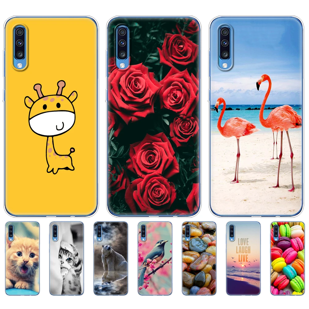 Чехол для Samsung A70 2019 мягкая задняя крышка телефона из ТПУ Galaxy силиконовые чехлы Coque