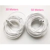 3M/5M/10M/15M/20M/30M/50M DC 12V CCTV Camera Power Cable 5.5mmx2.1mm Male Female White Extension Cord for Security Camera 4