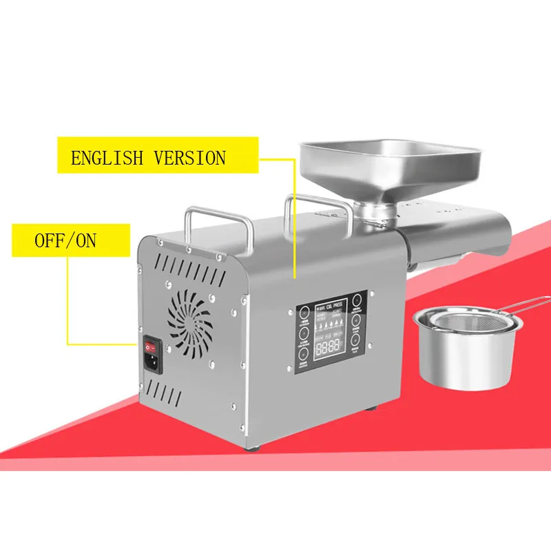 Интеллектуальный пресс для масла из нержавеющей стали электрический маленький и средний автоматический бытовой и коммерческий горячий и