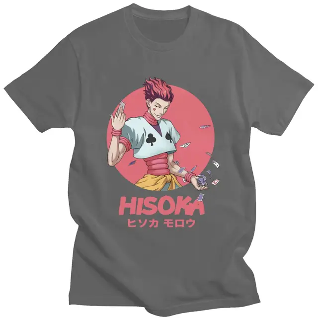 Manga Hxh Hisoka Morow T Shirt Men Pure Cotton Urban T Shirt O Neck Short Sleeved Japan Anime Hunter X Hunter Tee Fitted Apparel T Shirts Aliexpress