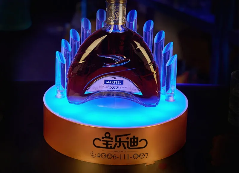 Creative rechargeable LED Luminous Beer Wine Bottle Holder Glowing Champagne Cocktail Drinkware Holder for bar disco party decor - Цвет: style 1